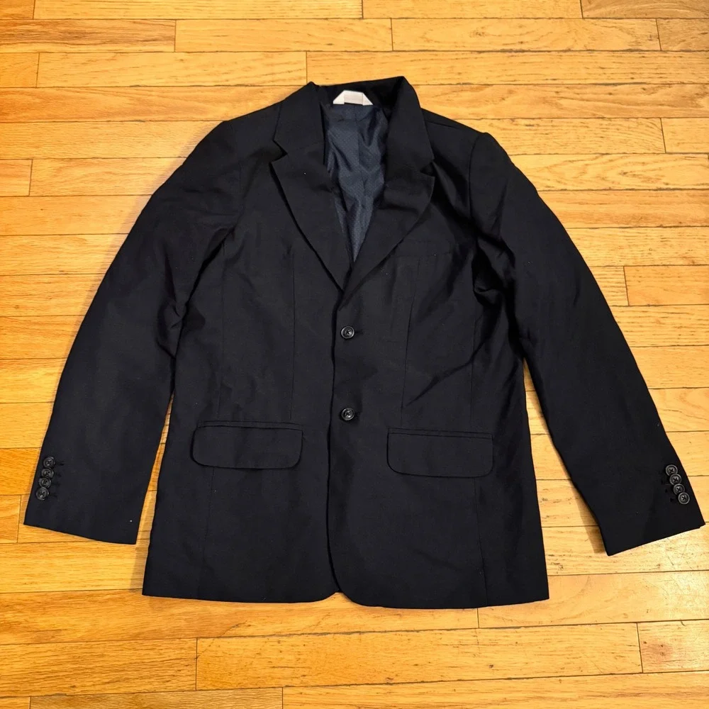Cat & Jack Boys Navy Blue Blazer Suit‎ Jacket Size 14 Formal Wedding School